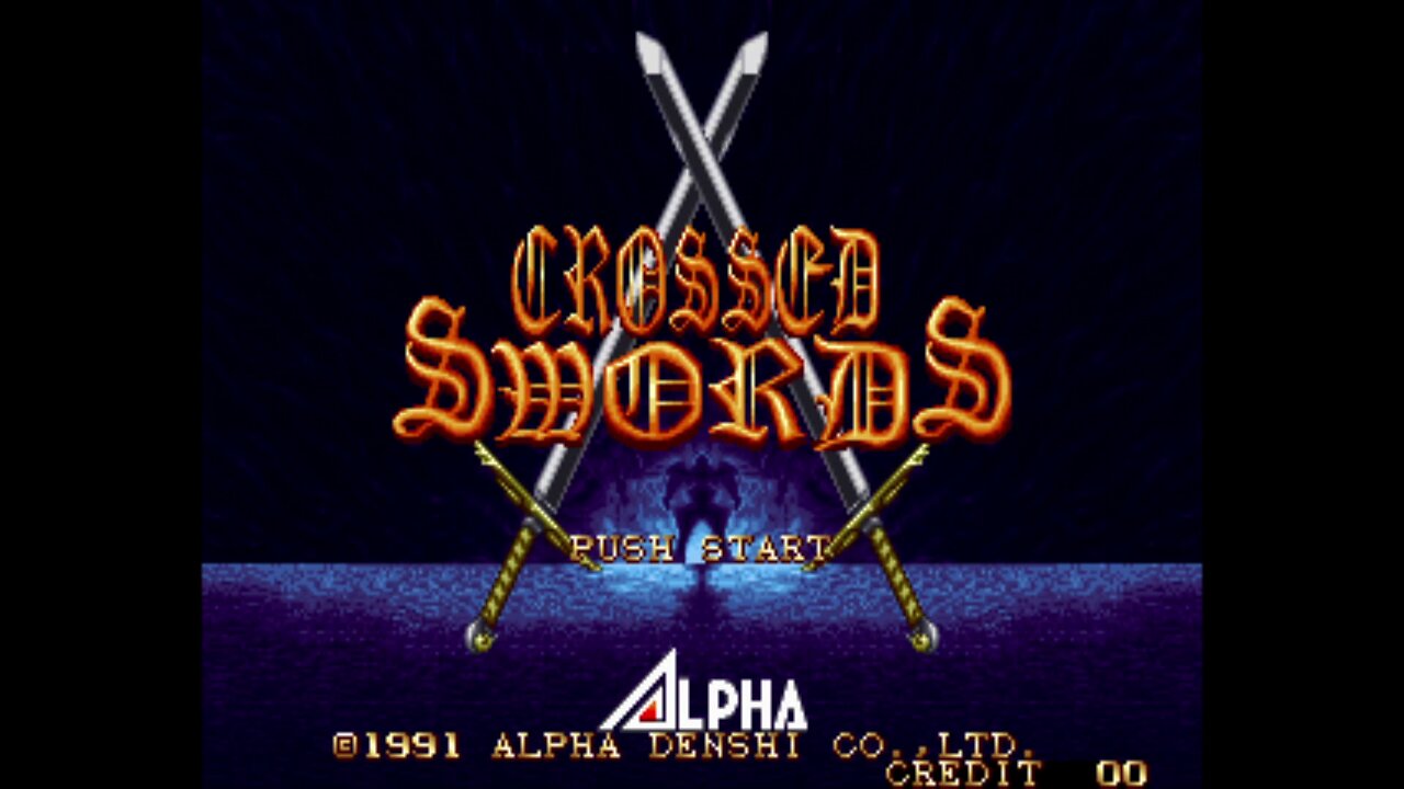 Crossed Swords Arcade Game, Alpha 1991, playthrough