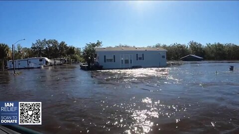 Chad Mills reporting on Hurricane Ian rescues in Zolpho Springs