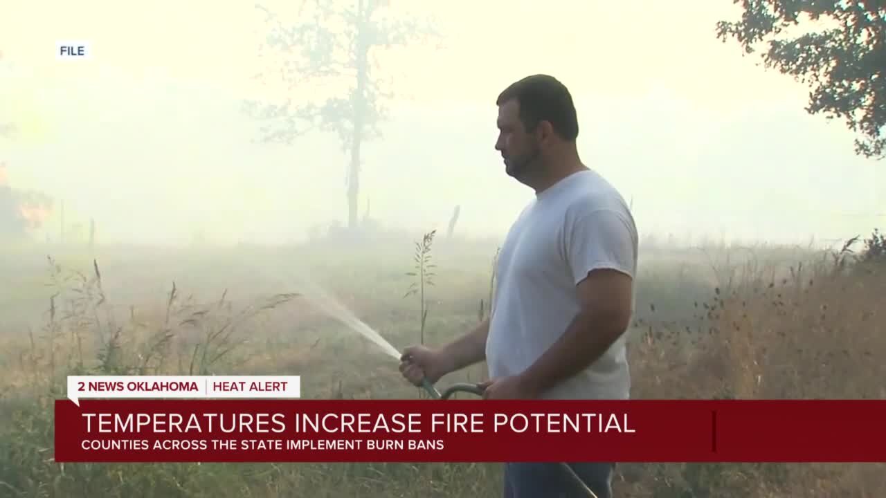 Temperatures Increase Fire Potential