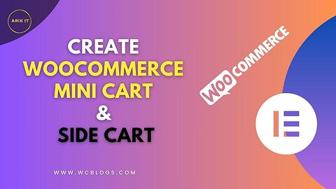 How to create WooCommerce Mini Cart Widget for Elementor