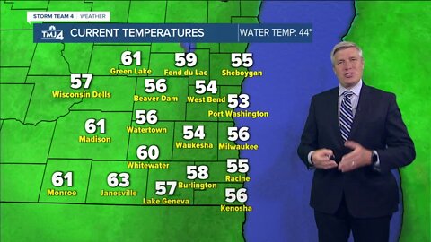 Southeast Wisconsin Weather: Lows in the 40s tonight ahead of rain on Wednesday