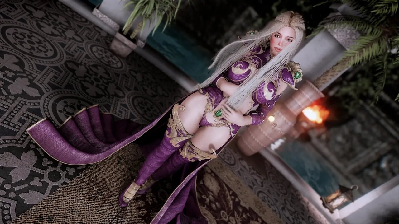 Skyrim Purple Esmeralda [SE] - CBBE - BHUNP - (Physics+3BB&3BA)