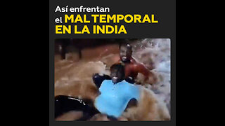 Inundaciones afecta a un estado en la India