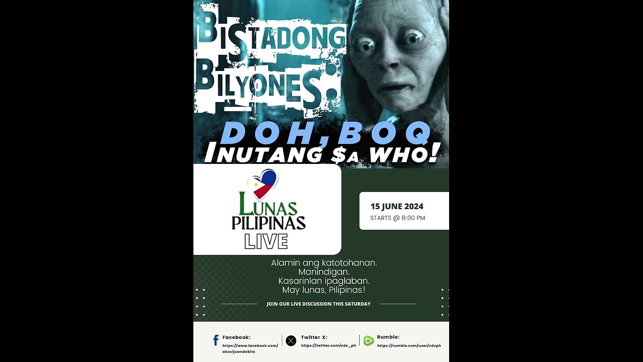 Lunas Pilipinas (061524) - Bistadong Bilyones: DOH, BOQ inutang sa WHO!