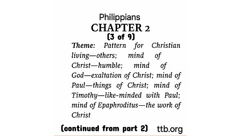 Philippians Chapter 2 (Bible Study) (3 of 9)