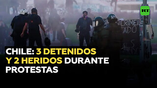 Al menos 3 detenidos y 2 heridos en las protestas por la conmemoración del estallido social en Chile