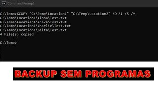 Fazer BACKUP AUTOMÁTICO SEM instalar PROGRAMAS