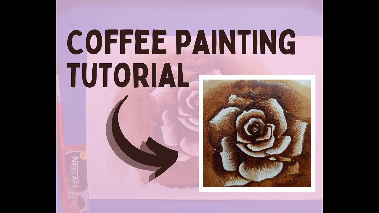 Coffee painting of Rose