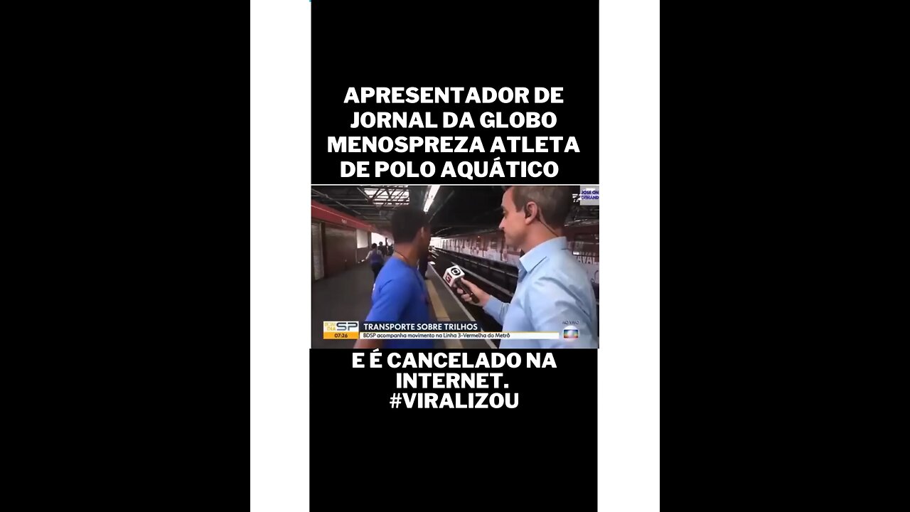 Internet volta com um vídeo para cancelar jornalista da tv globo.
