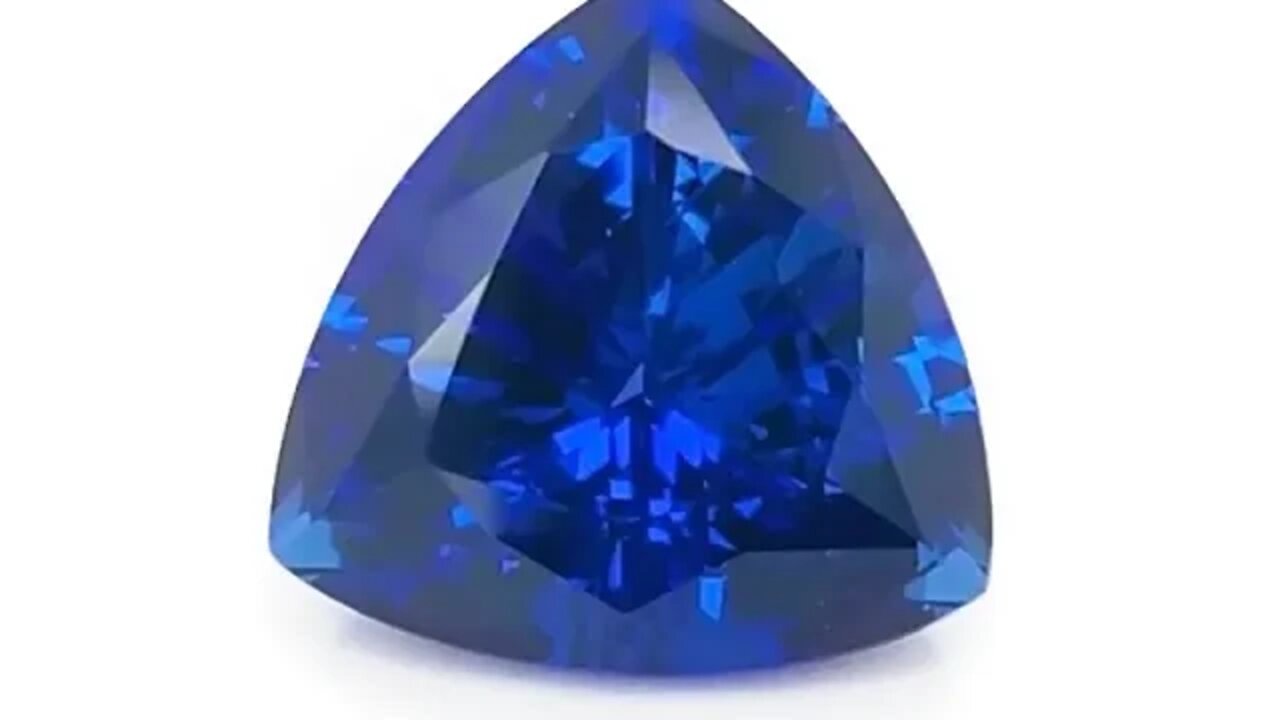 Chatham Created Trillion Blue Sapphires: lab grown trillion blue sapphires