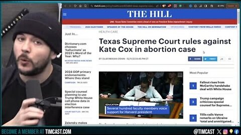 DEMOCRATS LIVID AFTER TEXAS SUPREME COURT BLOCKS ABORTION, SAYS DOCTOR DIDNT PROVE LIFE WAS AT RIS..