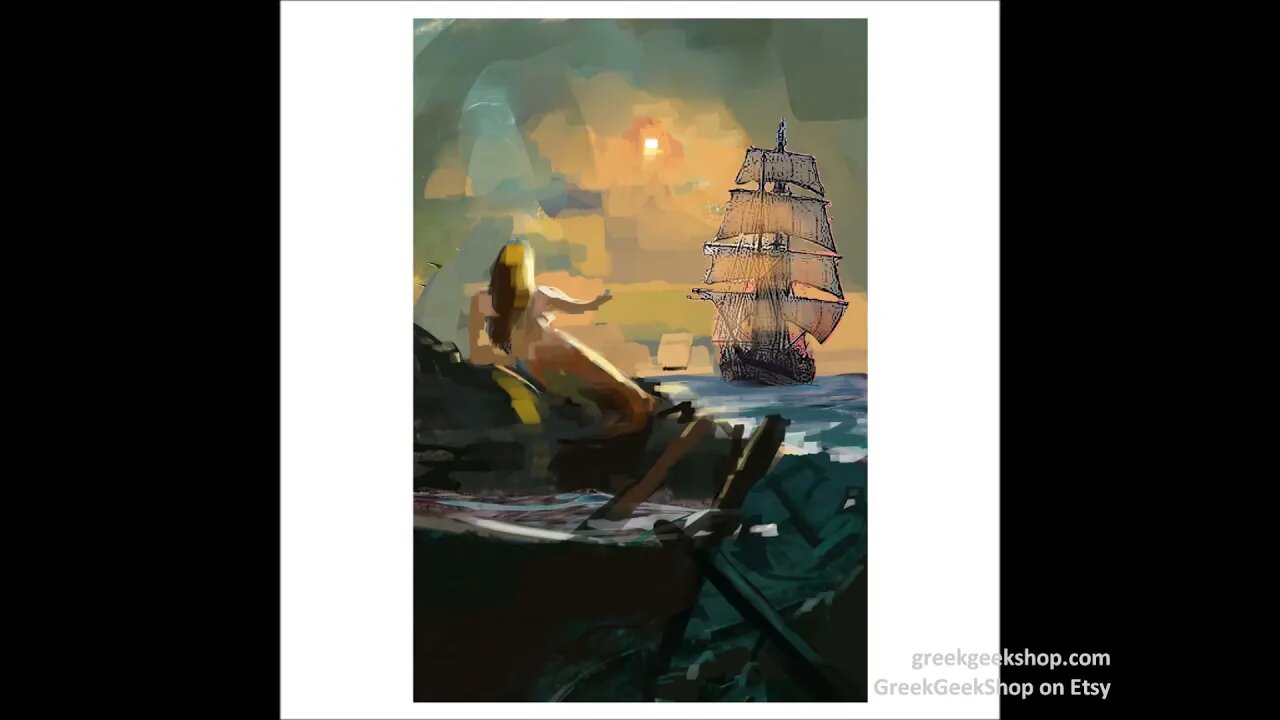 Call of the Siren - Digital Wall Art Canvas Print Concept to Completion