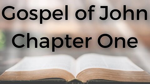 The Holy Gospel according to Saint John: Chapter 1 | Catholic Bible