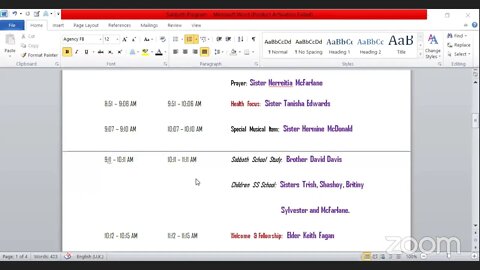 TOPM Ministry's Welcome & Health