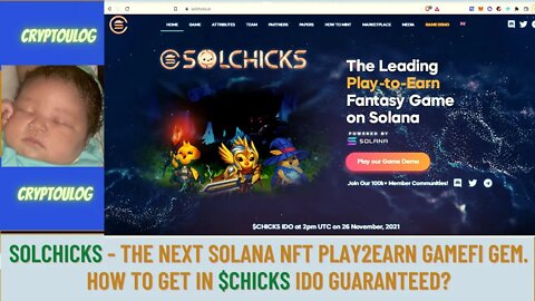 Solchicks - The Next Solana NFT Play2Earn Gamefi Gem. How To Get In $CHICKS IDO Guaranteed?