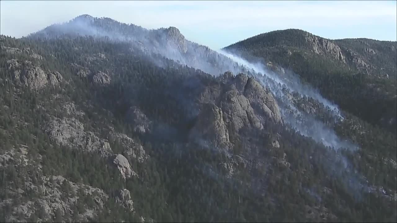 AIRTRACKER7 flies over Kruger Rock Fire in Larimer County