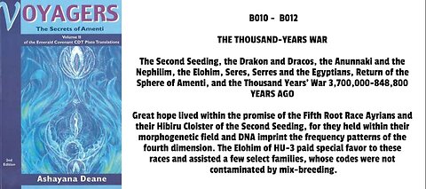 THE THOUSAND-YEARS WAR The Second Seeding, the Drakon and Dracos, the Anunnaki and the Nephilim, t