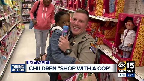 Children "shop with a cop" in the East Valley