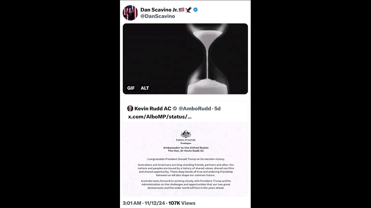 Dan Scavino Jr Sends Interesting Message To Australia's US Ambassador