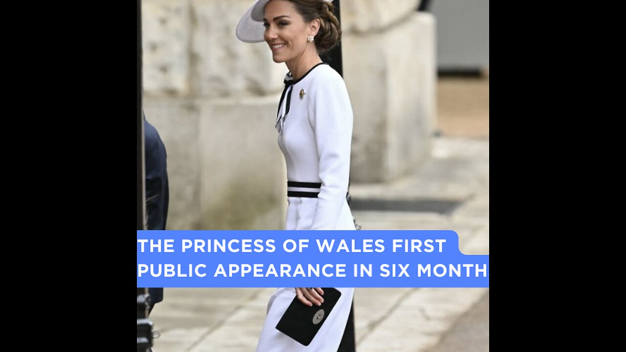 Princess of Wales arrives at Trooping the Colour, her first public event in six months