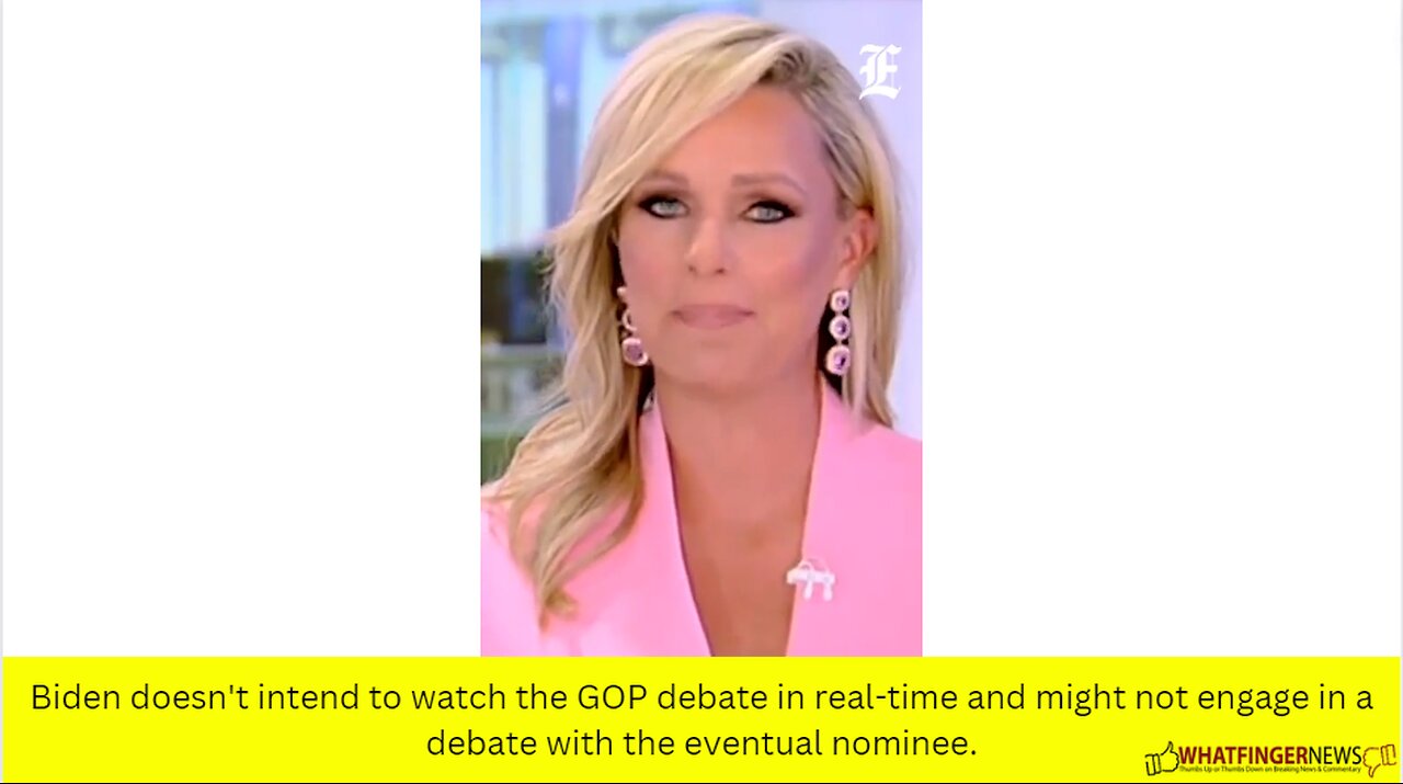 Biden doesn't intend to watch the GOP debate in real-time and might not engage in a debate