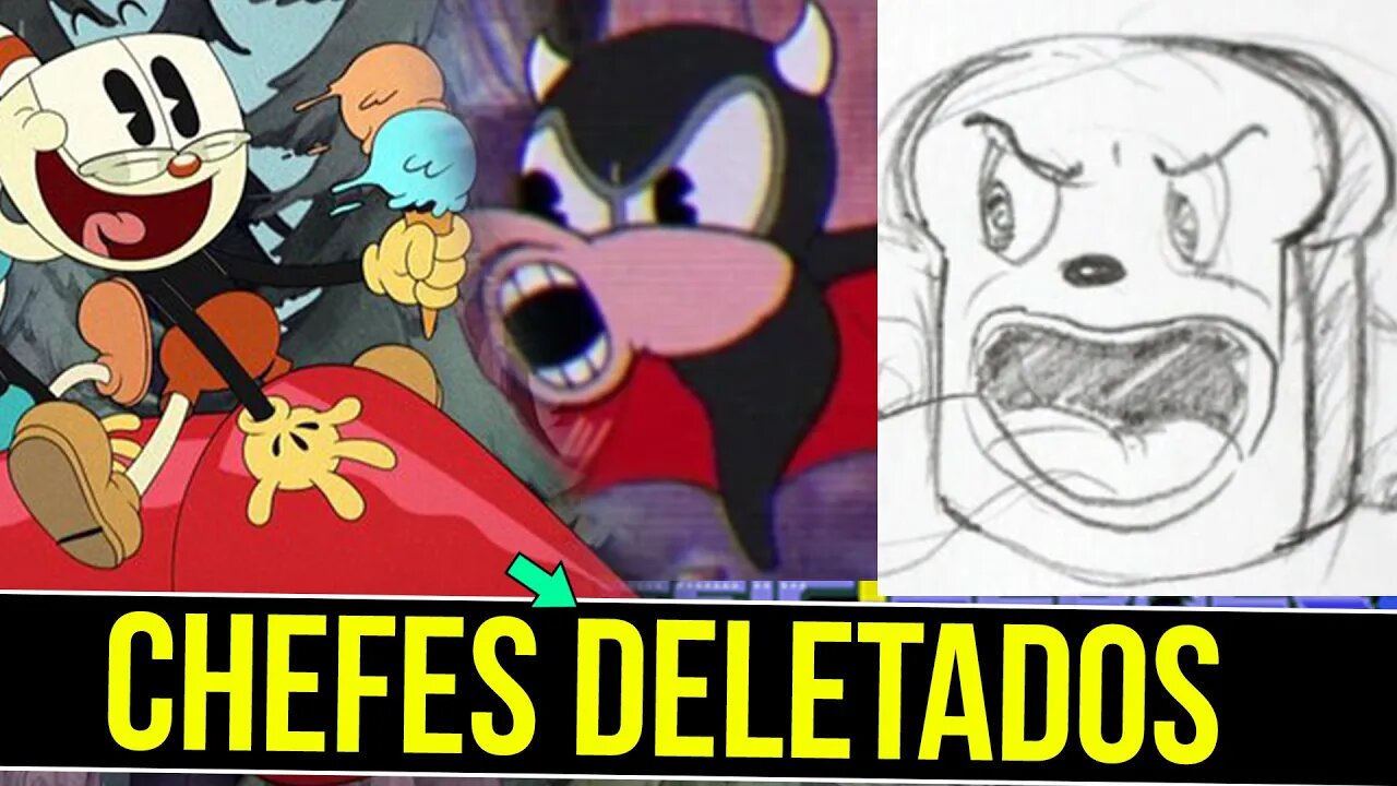 Todos os CHEFES deletados do CUPHEAD #cuphead