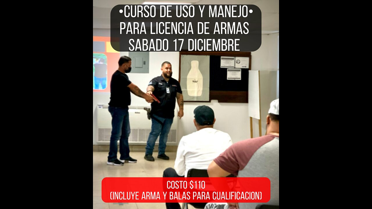 Curso de uso y manejo para licencia de armas