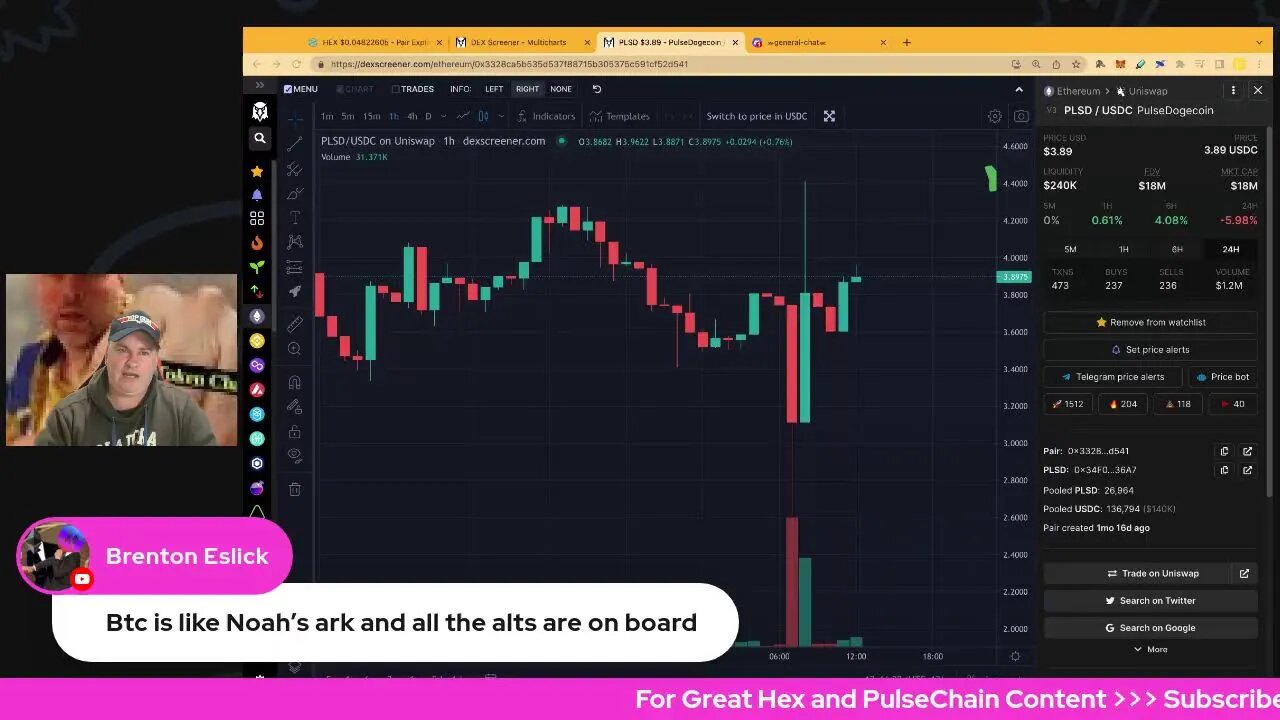 Crypto Market Update: Hex, Maxi, Hedron, PLSD Plus Richard Heart Twitter! Level 2 Discord Boost Yay!