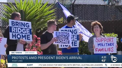 Multiple protests amid President Biden's visit to San Diego