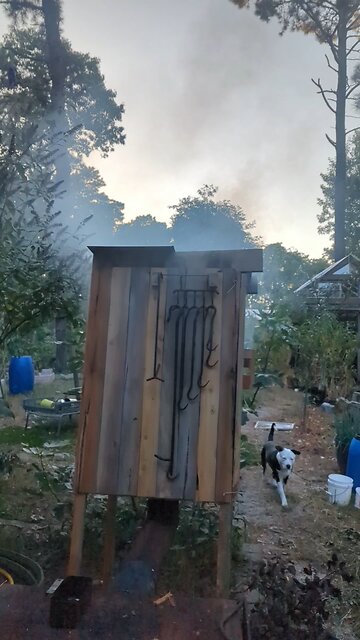wood burning stove smoker