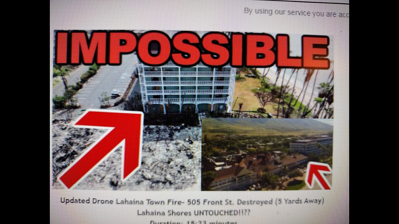 Updated Drone Lahaina Town Fire- 505 Front St. Destroyed (Hawaii Real Estate - Dec.2023)