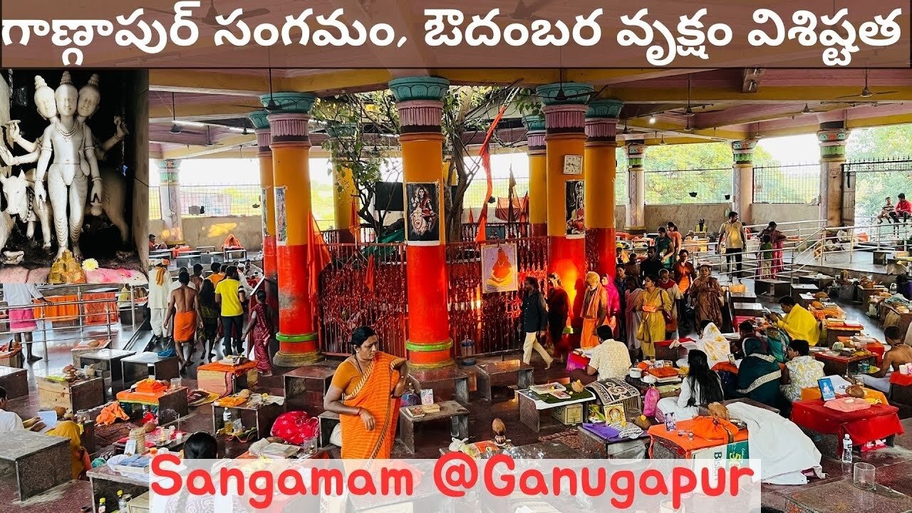 గాణ్గాపుర్ సంగమంలో స్వామి రోజు ఇక్కడికి వస్తారు Swami comes here on the day