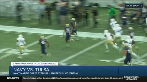 Navy dominates, beats Tulsa 53-21