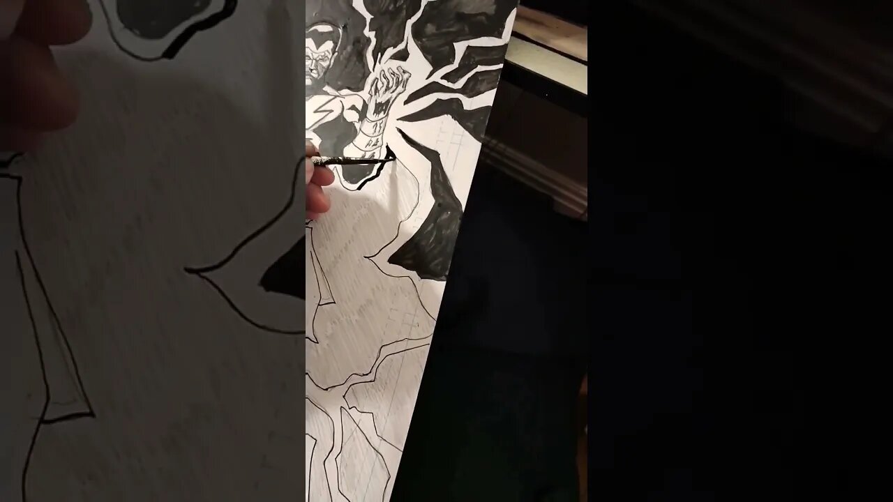 Black Adam inking clip!