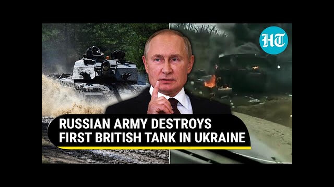 British Challenger 2 tank hit in Ukraine