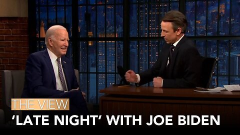 Trump Deranged Seth Myers has dementia Joe Biden on his show to discuss Trump and upcoming election.