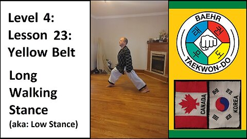 Baehr Taekwondo: 04-23: Green Stripe: Long Walking Stance