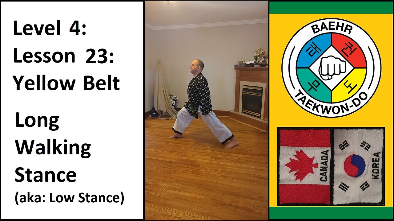 Baehr Taekwondo: 04-23: Green Stripe: Long Walking Stance