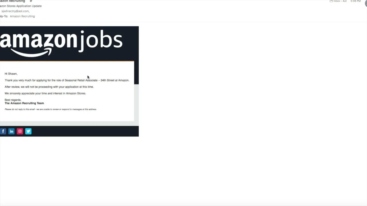 Employee Shortage In America? Then Why Am I getting Rejection e-mails like this?
