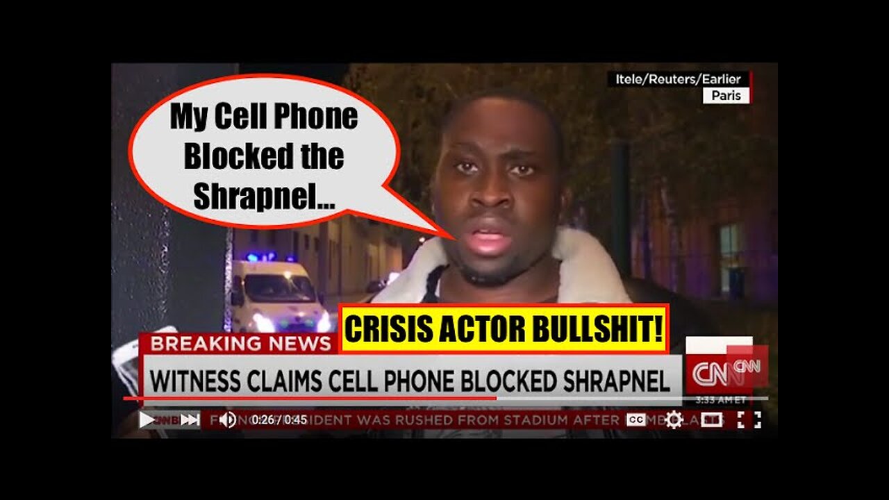 Paris Attacks Unbelievable Crisis Actor Saved By Cell Phone = BULLSHIT!