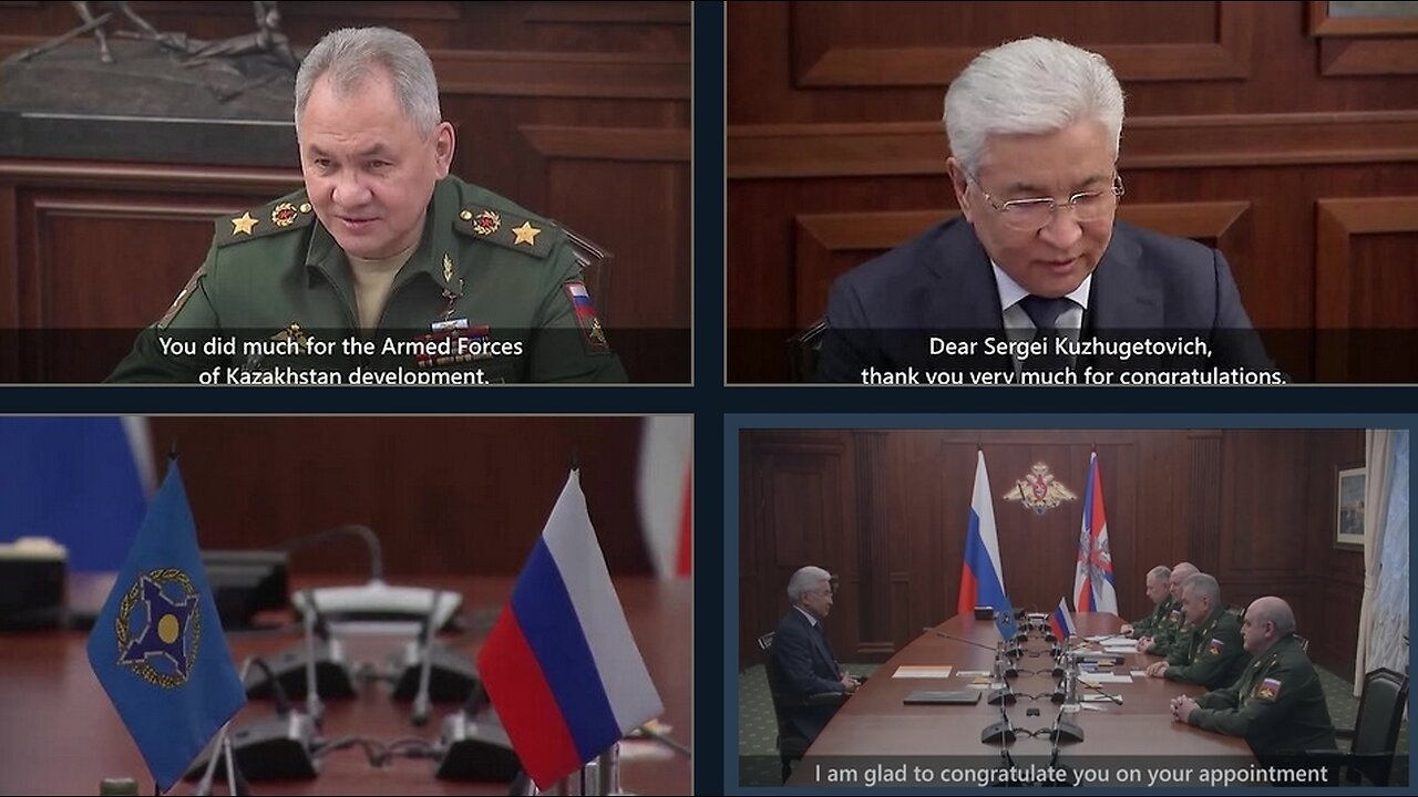 Gen. Shoigu & Secretary General of the Collective Security Treaty Organisation Gen. Tasmagambetov