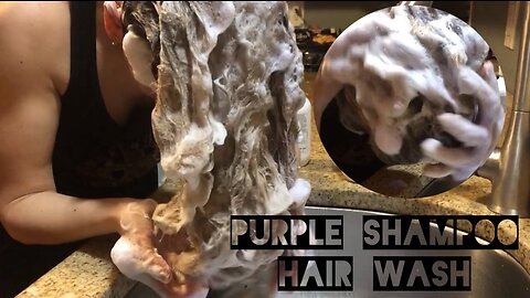 ASMR Purple Shampoo Hair Wash!