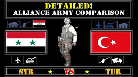 Iraq Syria VS Turkey Detailed Comparison of Military Power 2021