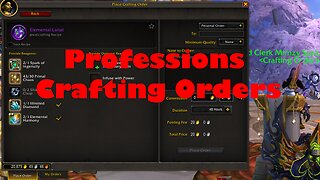 Professions Crafting Orders