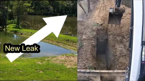 ANOTHER POND DAM LEAK! Illinois homestead farm