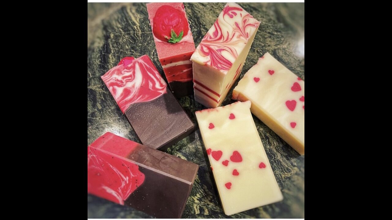 Chocolate covered strawberry soap