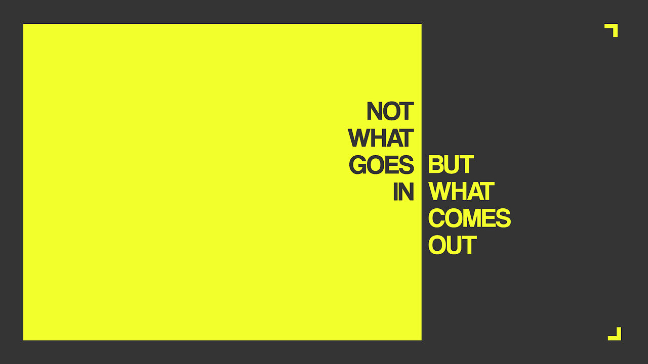 Not What Goes In But What Comes Out - 3/12/23