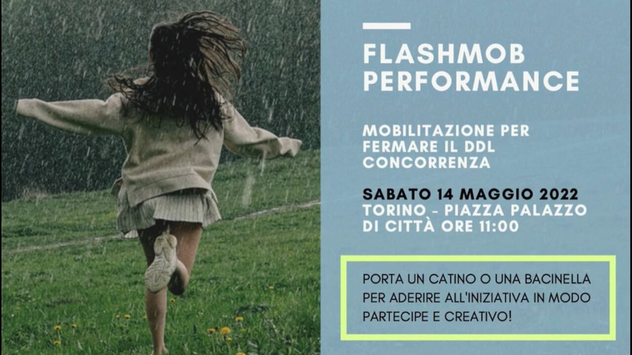 Quando tutto sarà privato saremo privati di tutto. Flashmob a Torino - 14 maggio 2022