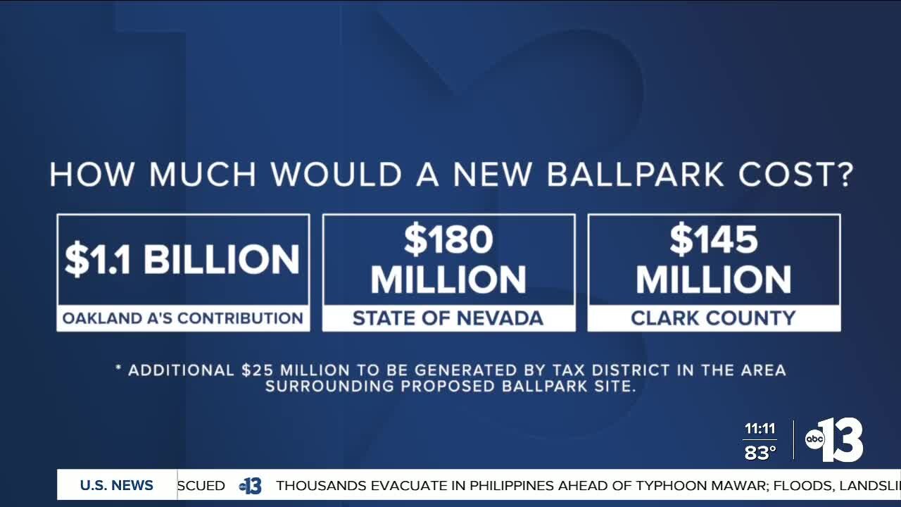 Nevada lawmakers hear Oakland Athletics' proposed ballpark funding bill Monday