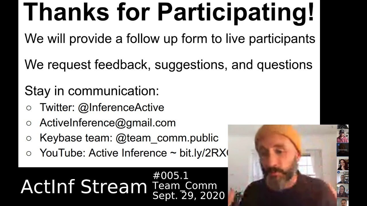 ActInf Livestream #005.1: "Multiscale integration: beyond internalism and externalism" (2019)